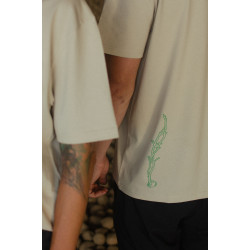 "ZAKORENENÍ NA SPRÁVNOM MIESTE" - béžové SOD tričko (2025, Svätopluk Mikyta)